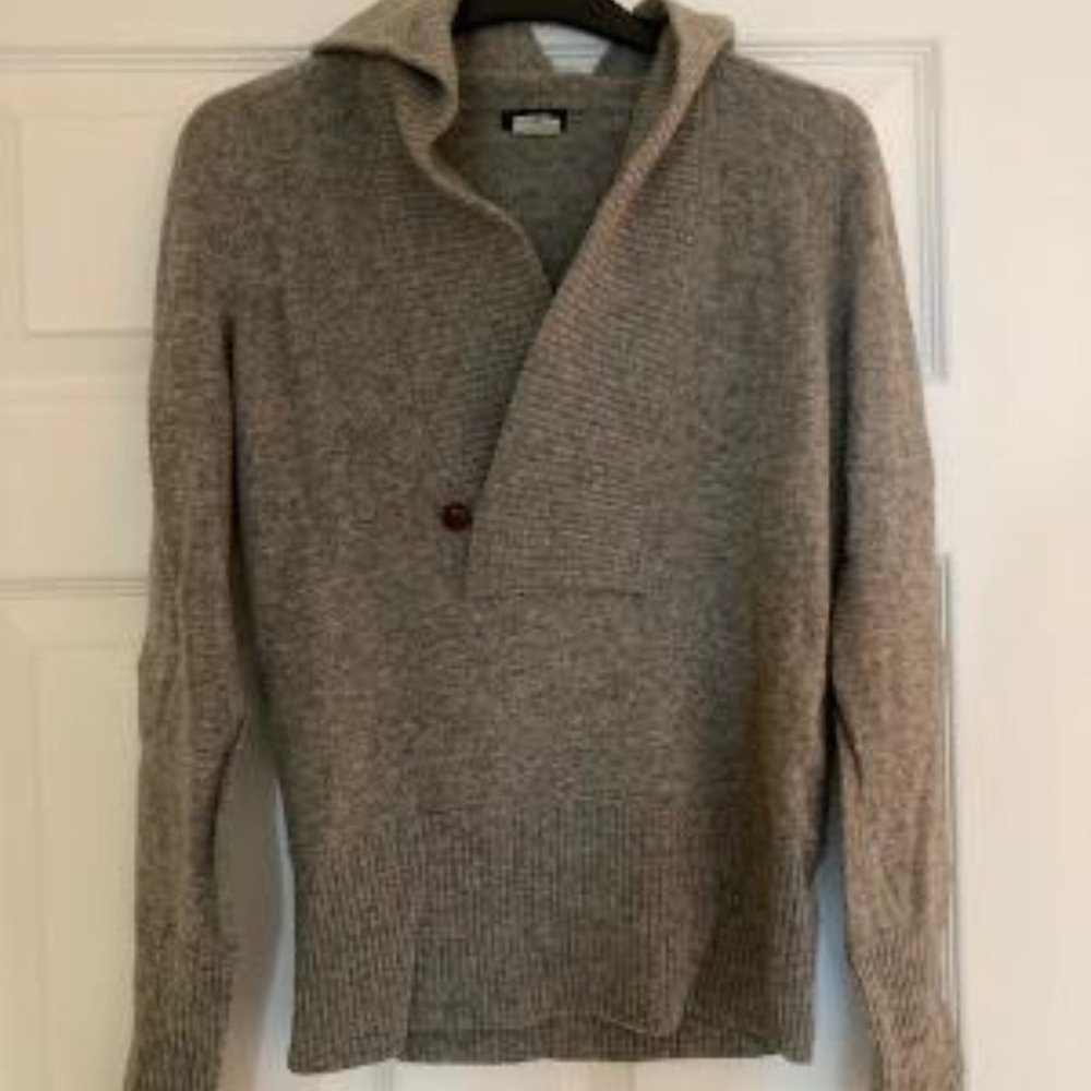 J Crew Shawl Collar Pullover Hoodie Sweater XS